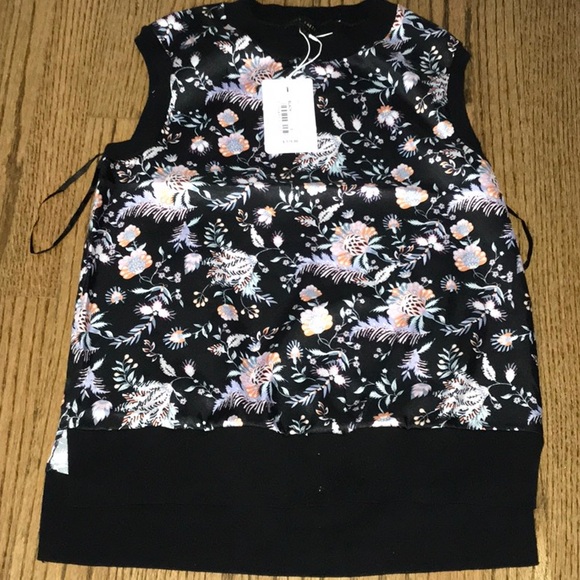 Ted Baker Black Ellein Spiced Up Floral Print Sleeveless Top $175 women’s NWT - Picture 4 of 5